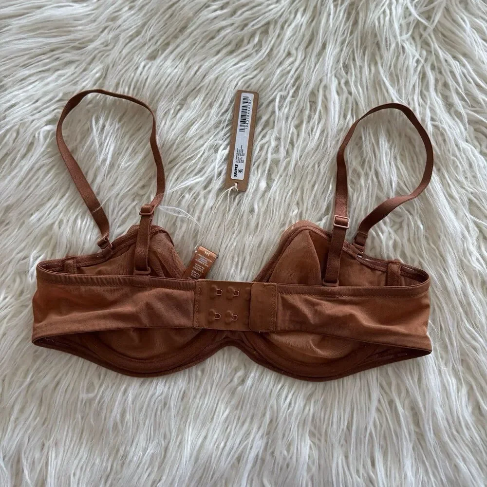 Skims Ultra Fine Mesh Strapless Bra Bronze Size 34A - Picture 5 of 7